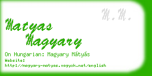 matyas magyary business card